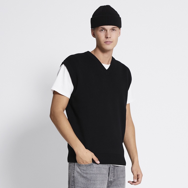 Fine-knit vest "Victor" Black